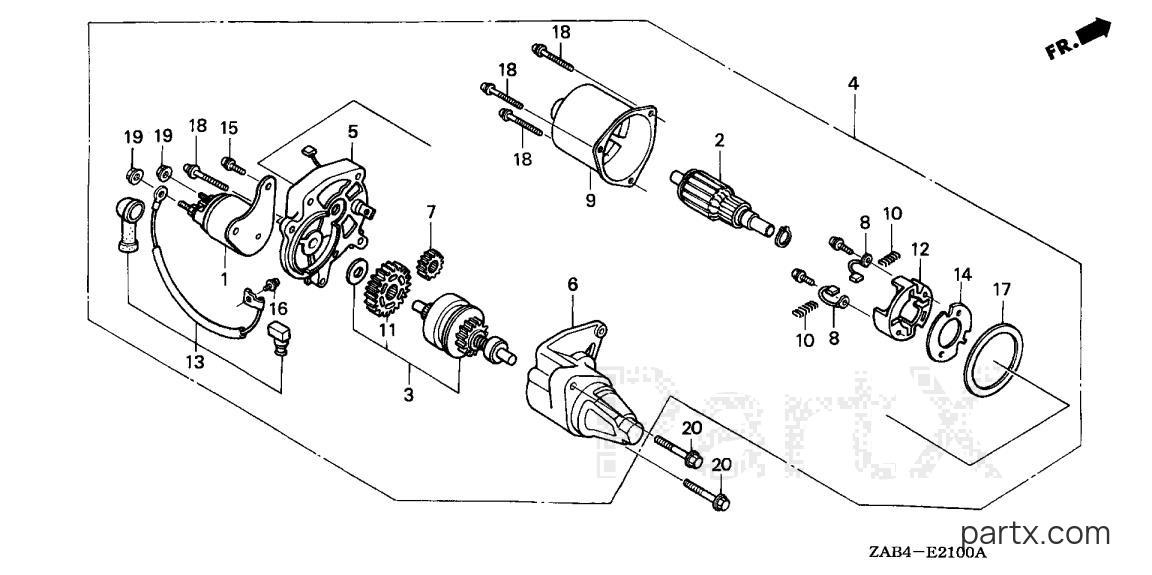Honda EM6000GP A - STARTER MOTOR