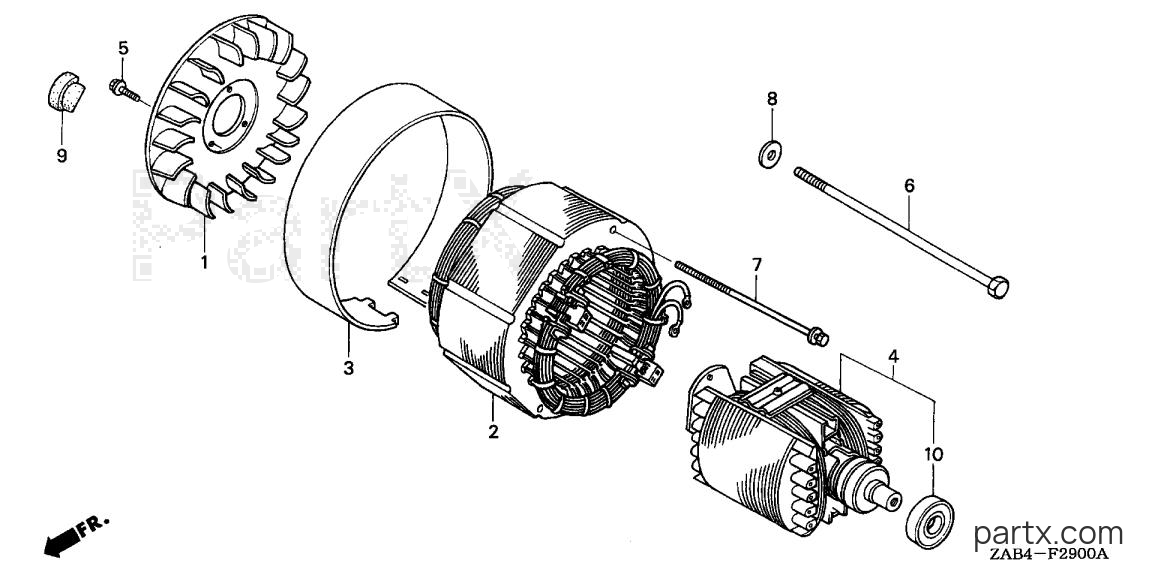 Honda EM6000GP A - ROTOR - STATOR