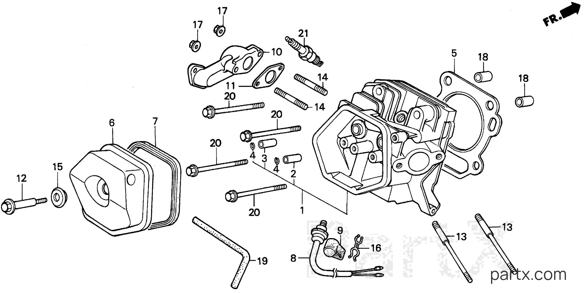 Honda EM3500X A - CYLINDER HEAD