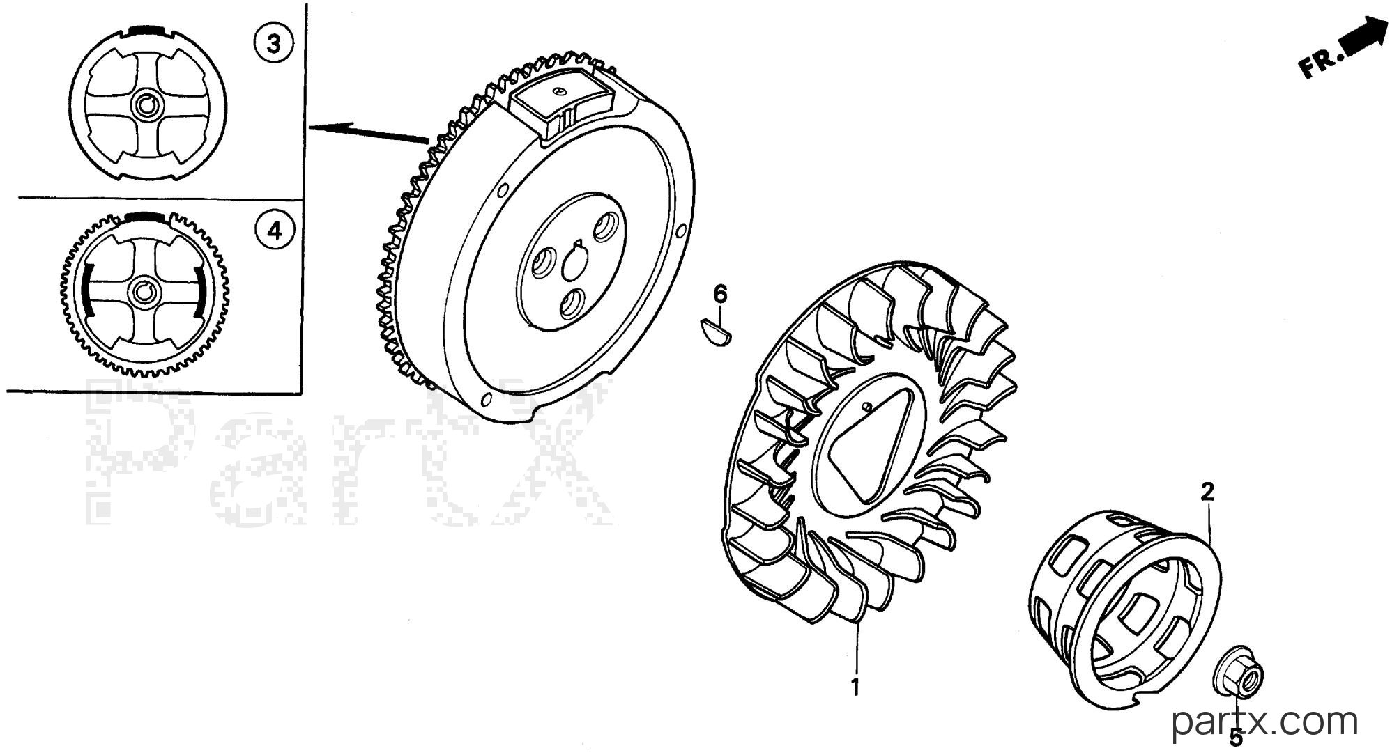 Honda EM3500X A - FLYWHEEL