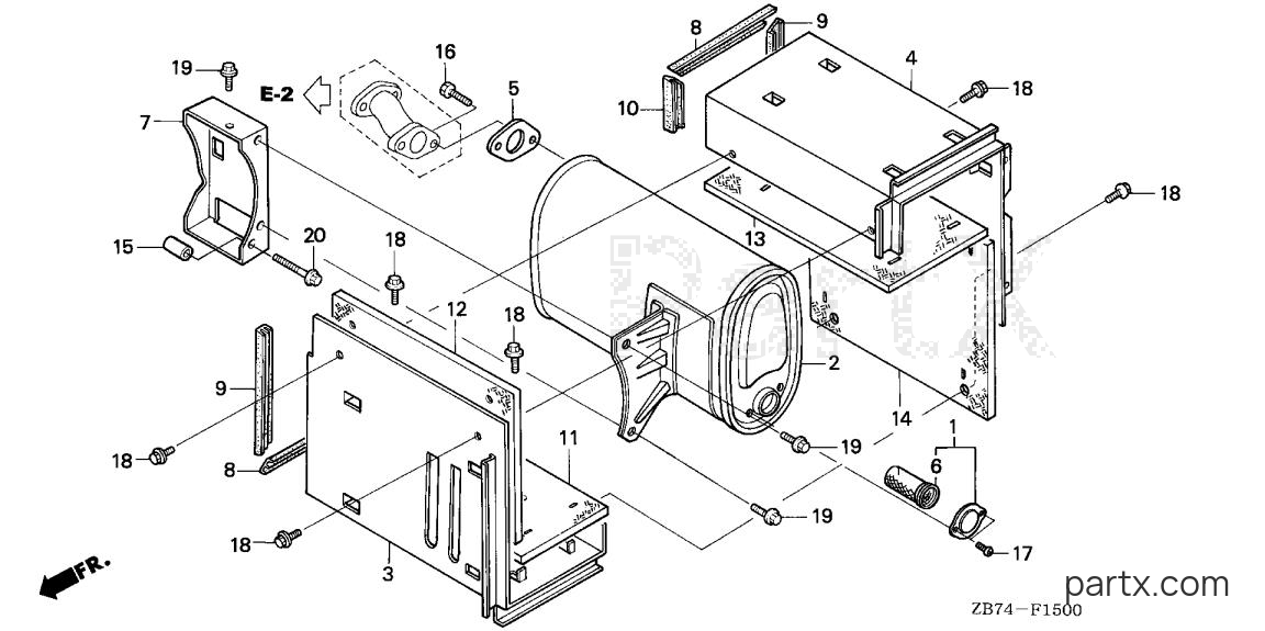 Honda EX3300S A - MUFFLER