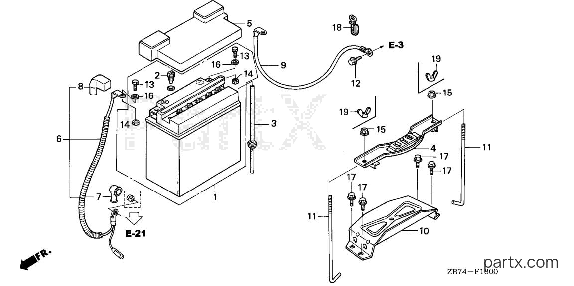 Honda EX3300S A - BATTERY