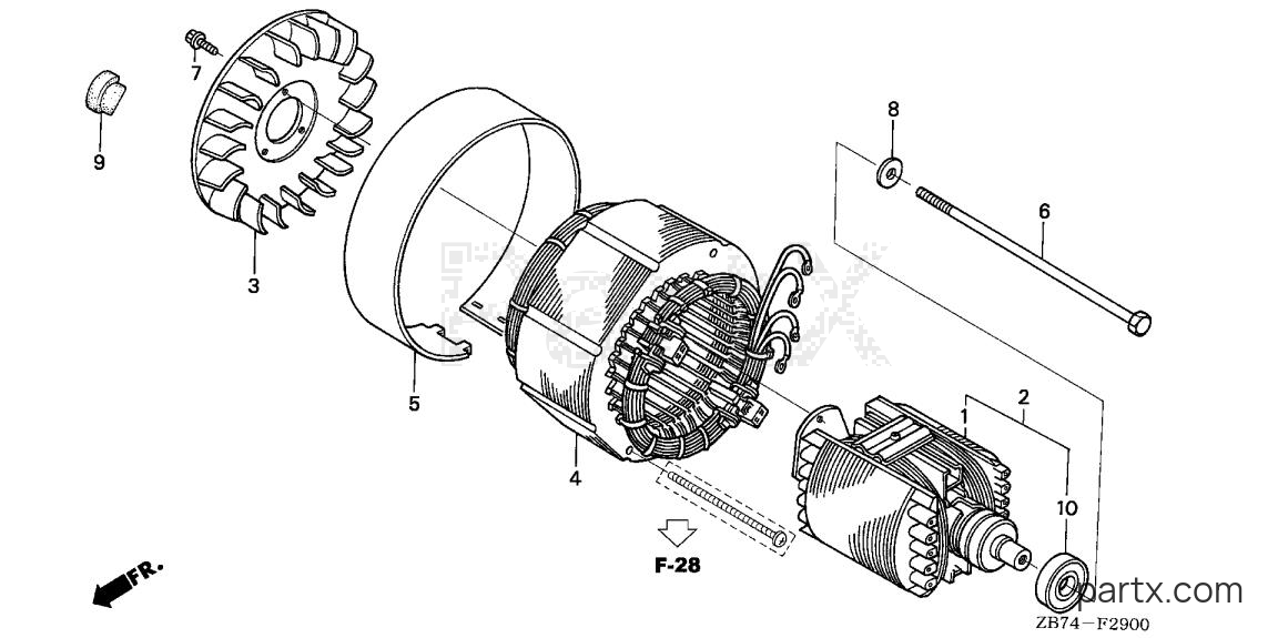 Honda EX3300S A - ROTOR - STATOR
