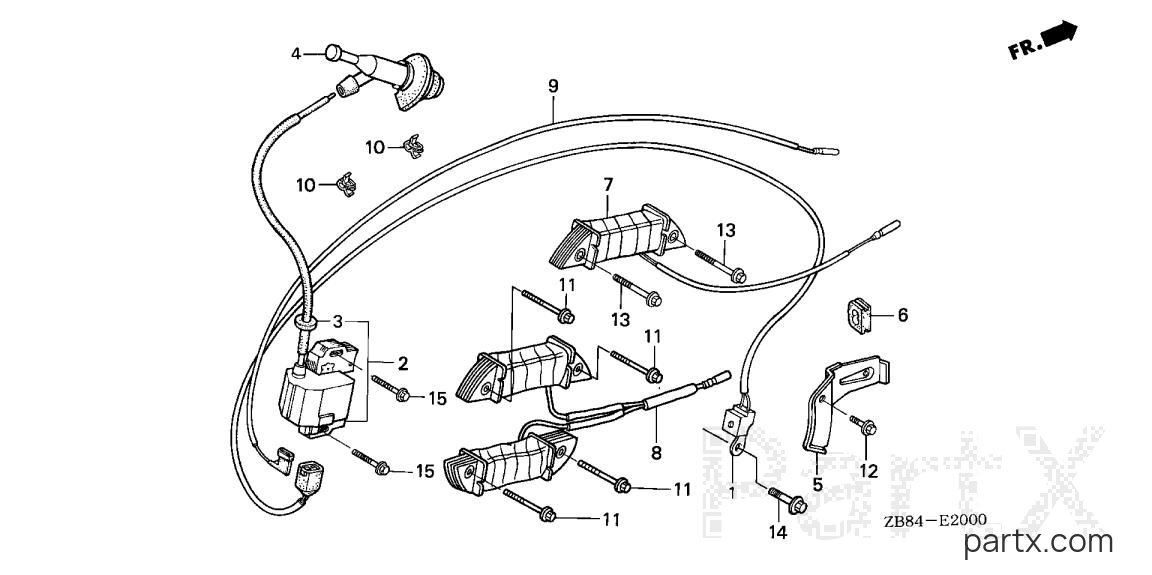 Honda EX4500SK1 A - IGNITION COIL