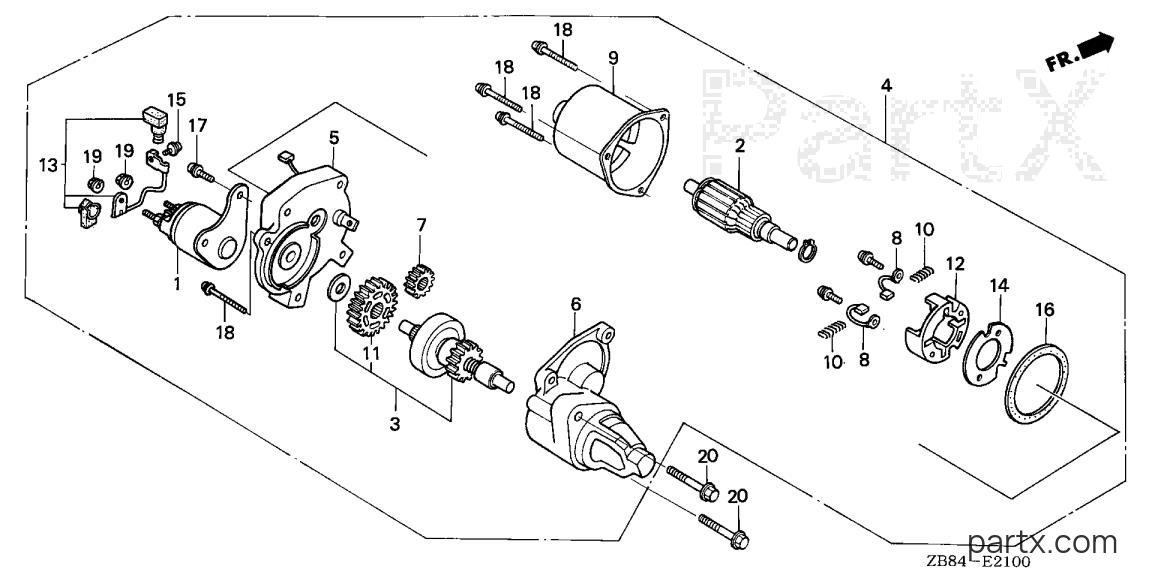 Honda EX4500S A - STARTER MOTOR