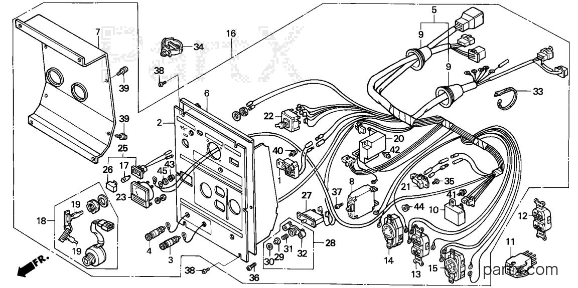 Honda EX4500SK1 A - CONTROL PANEL (TO EB3-1115604)