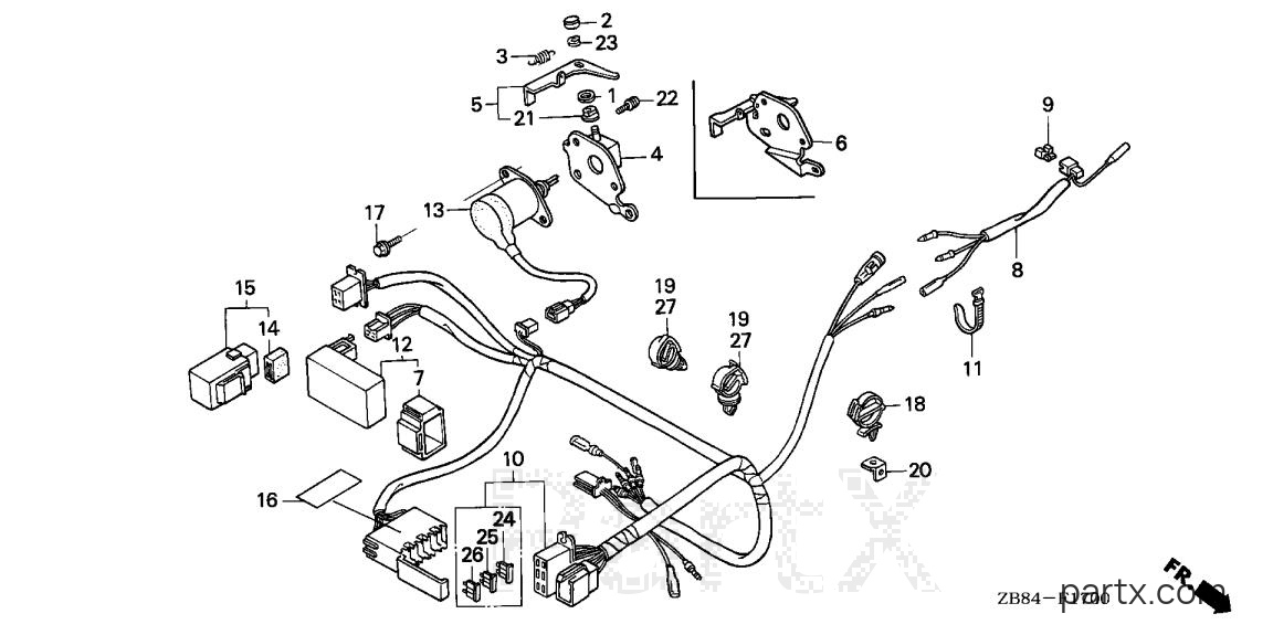 Honda EX4500SK1 A - SUB WIRE HARNESS