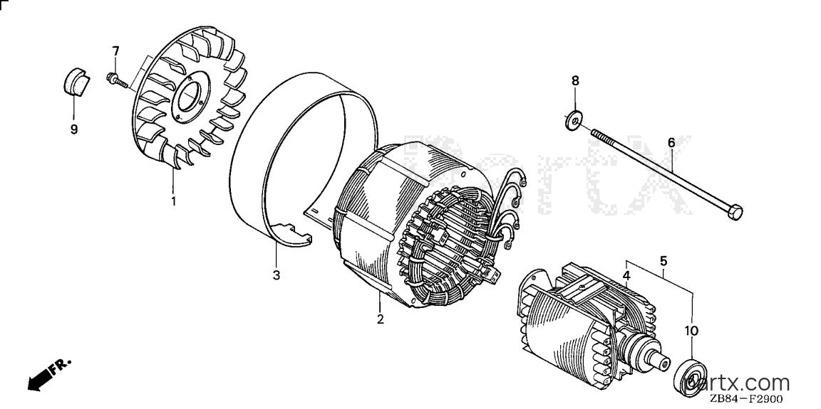 Honda EX4500SK1 A - ROTOR - STATOR