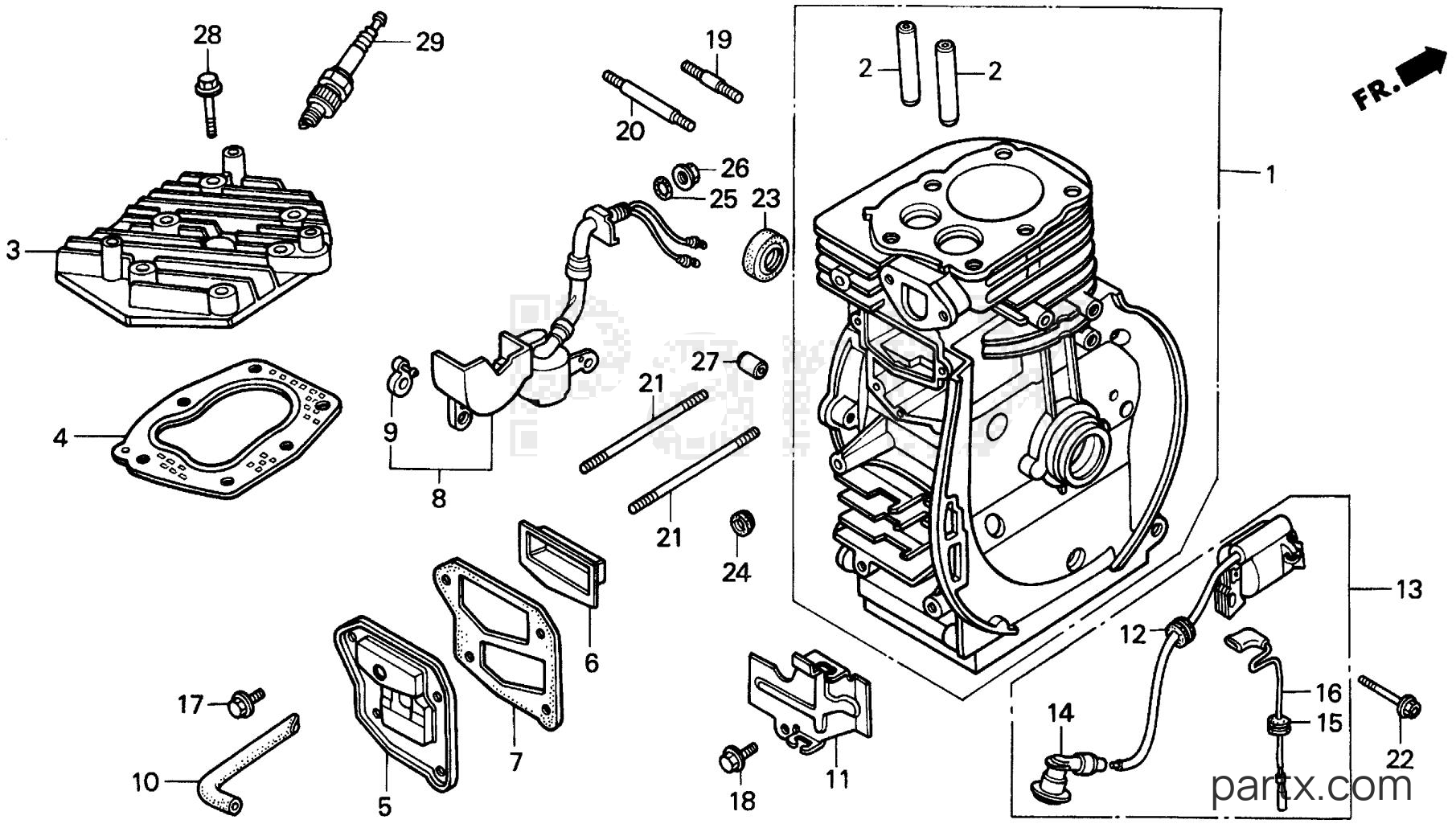 Honda EX1000 A - CYLINDER - IGNITION COIL