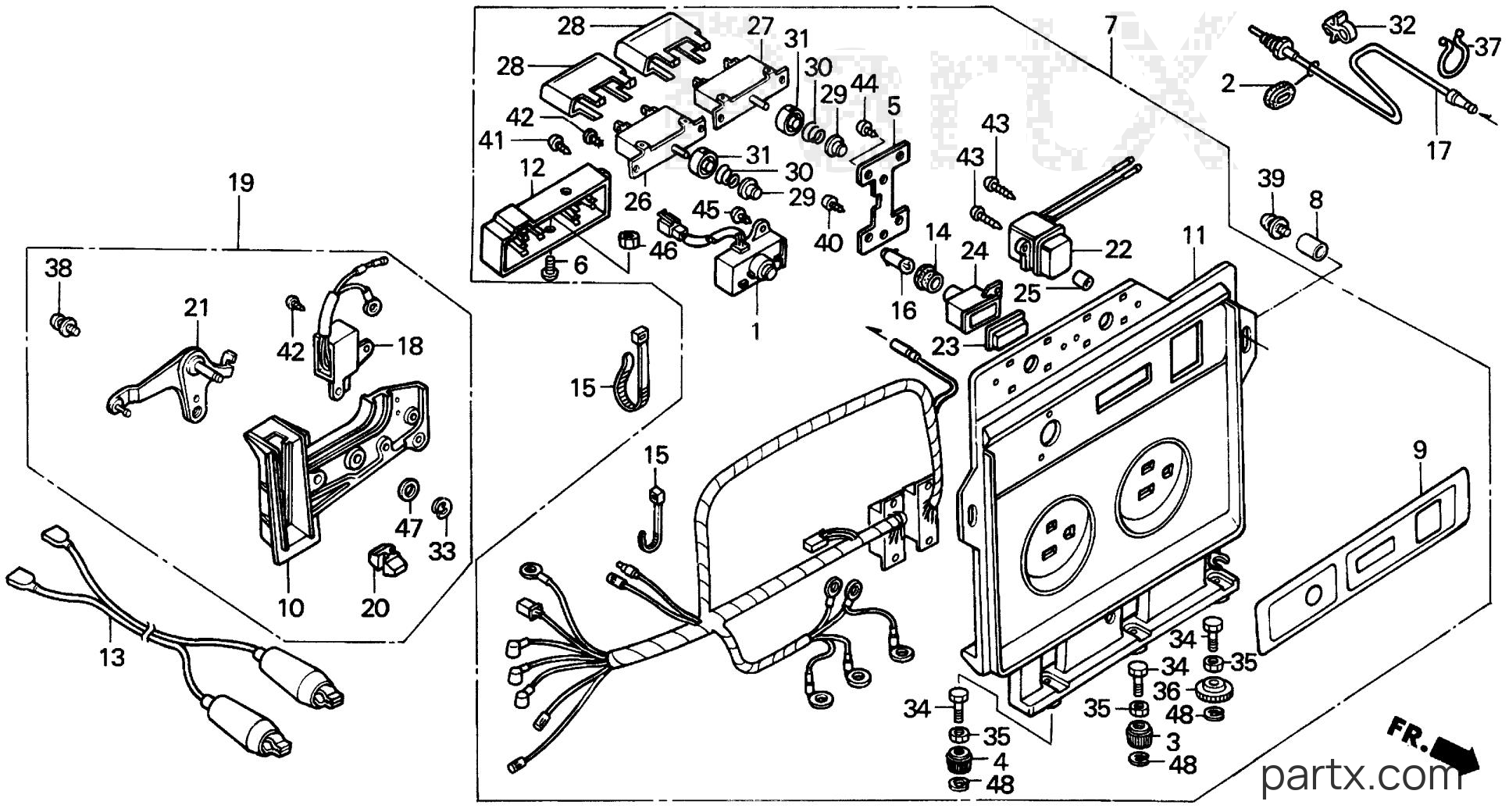 Honda EX1000 A2 - CONTROL PANEL