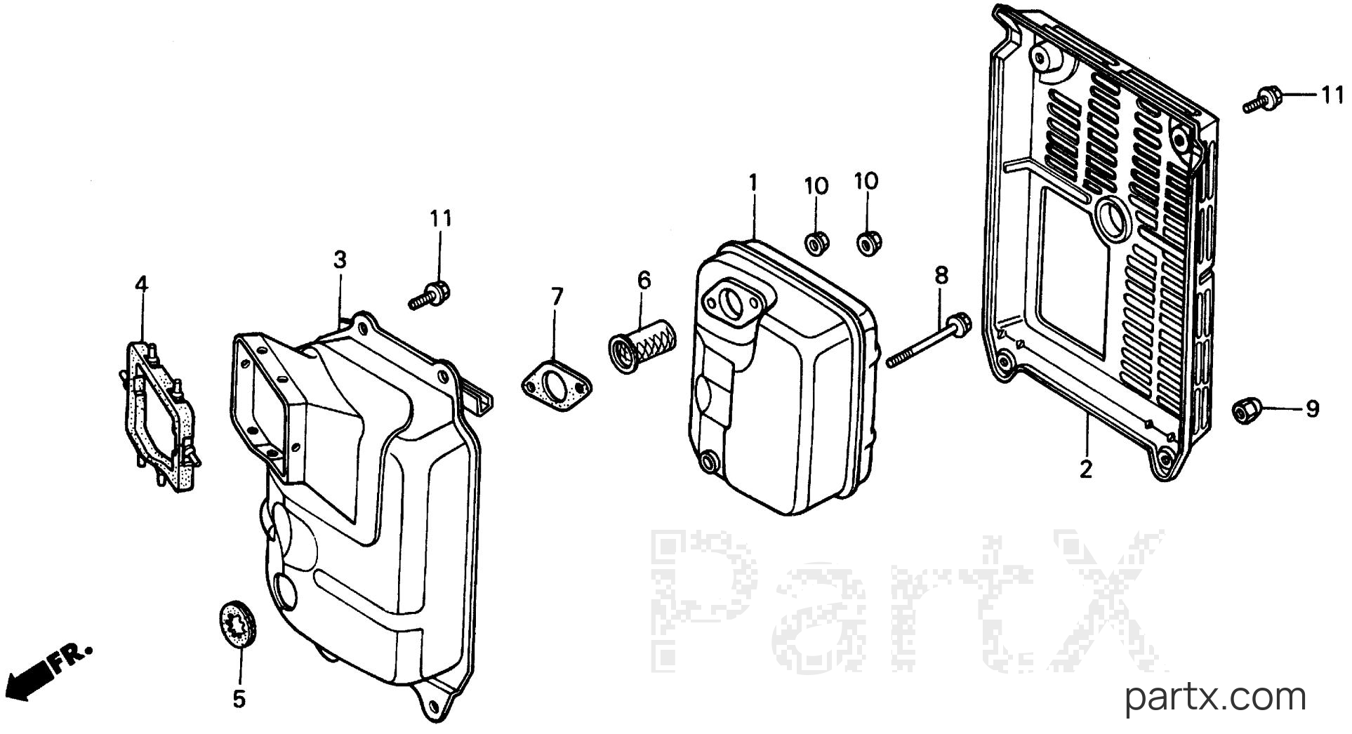 Honda EX1000 A2 - MUFFLER