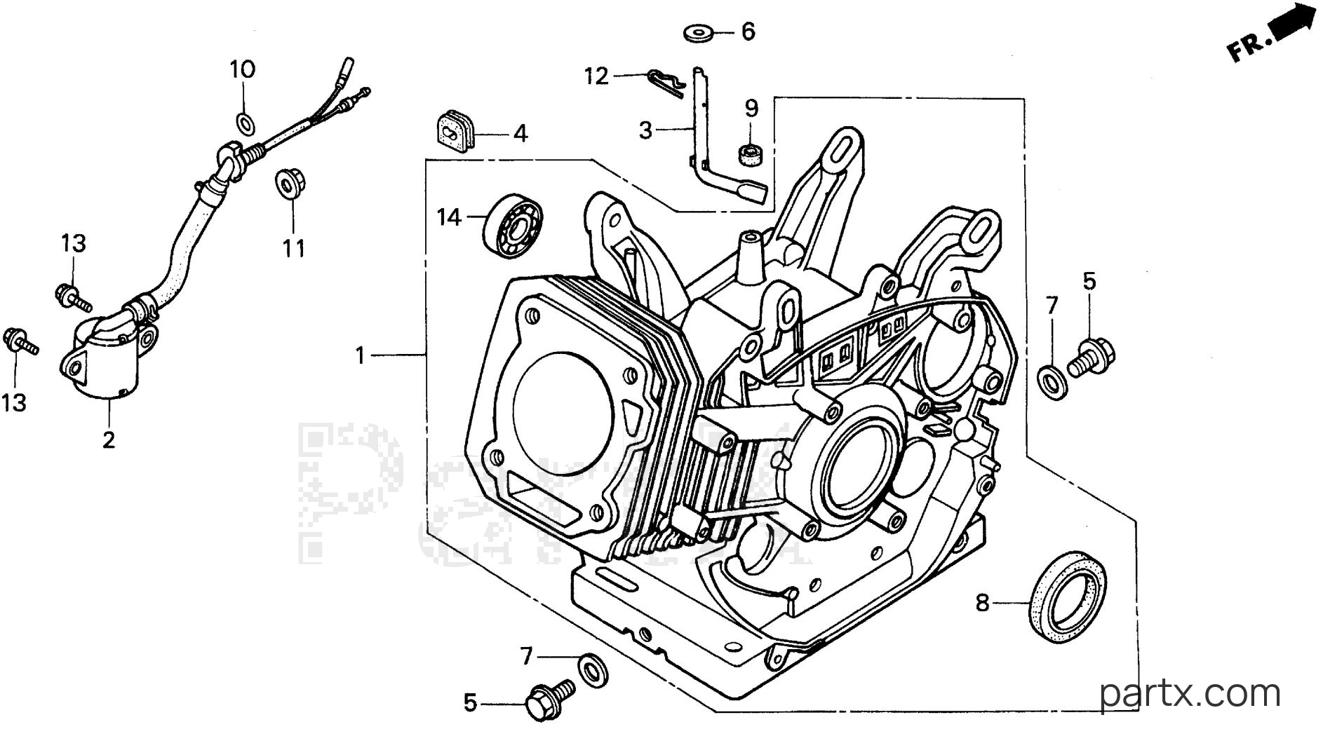Honda EM5000X A - CYLINDER
