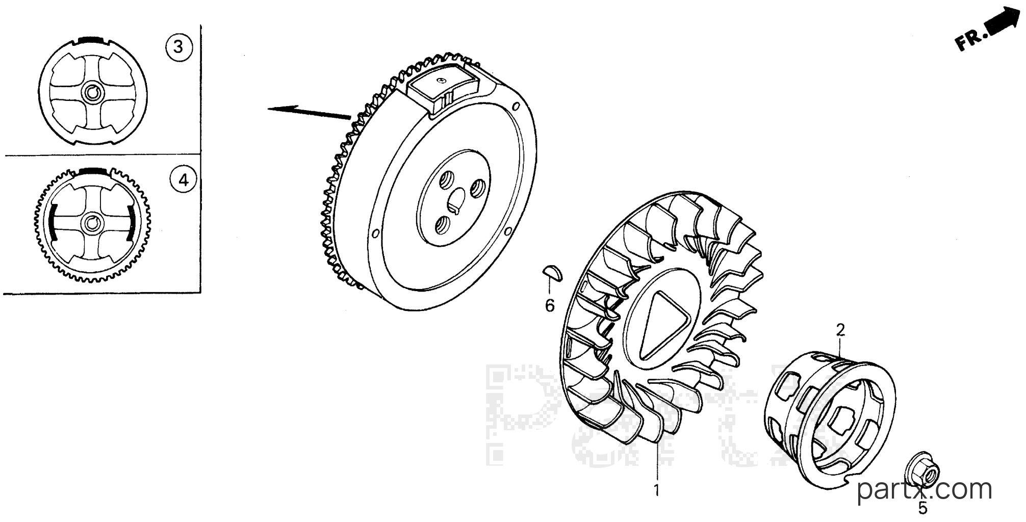 Honda EM5000SX A - FLYWHEEL