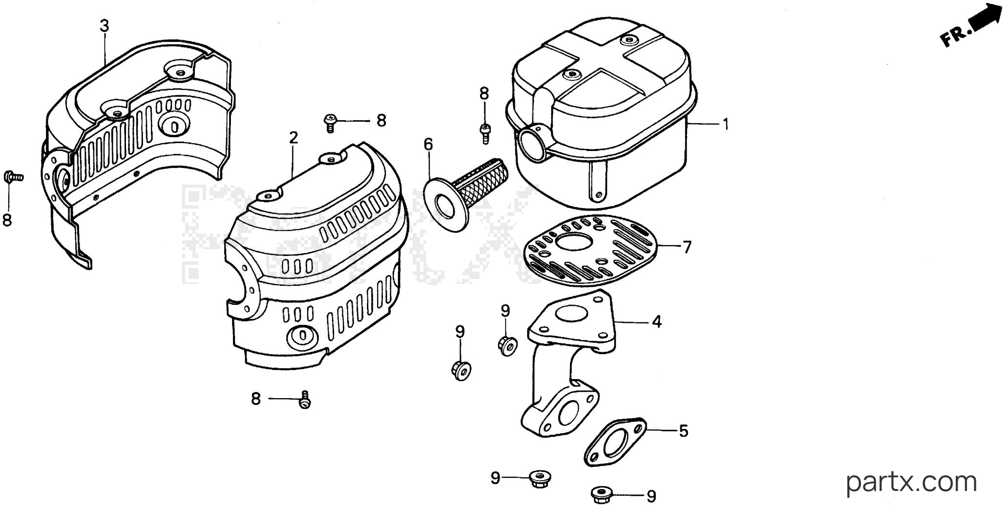 Honda EG5000X AR - EG MUFFLER