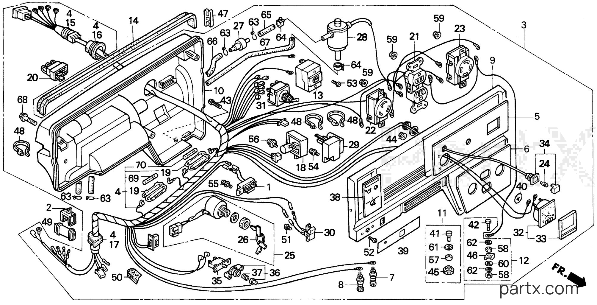 Honda EM5000SX A - EM5000SX CONTROL BOX