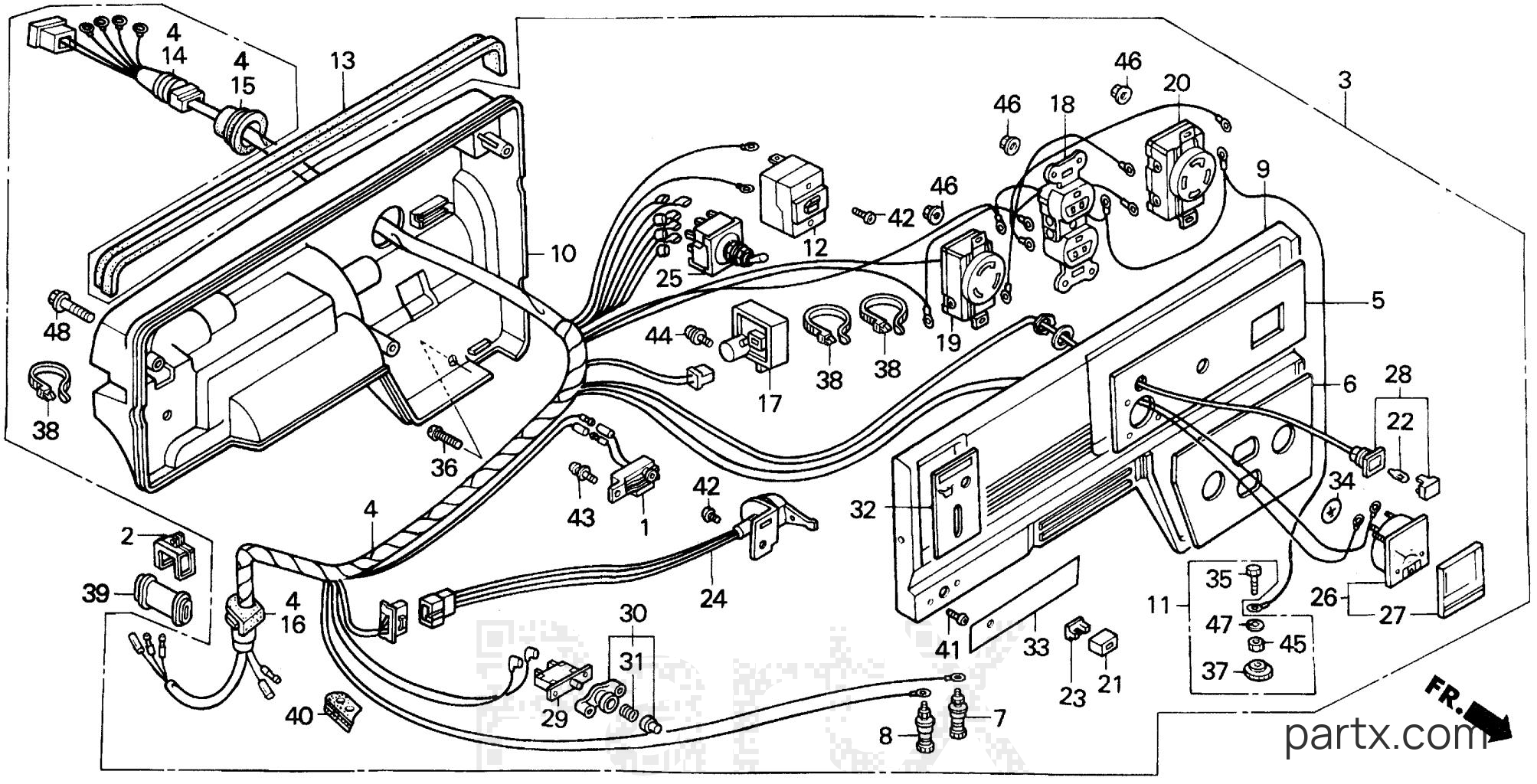 Honda EM5000X A - EM5000X CONTROL BOX