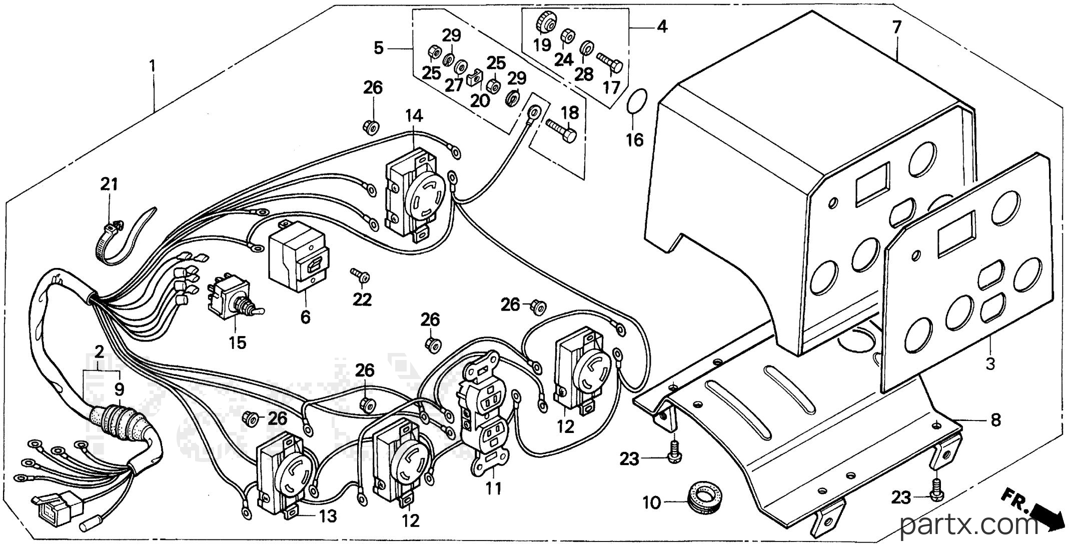 Honda EG5000X AR - EG5000X CONTROL BOX