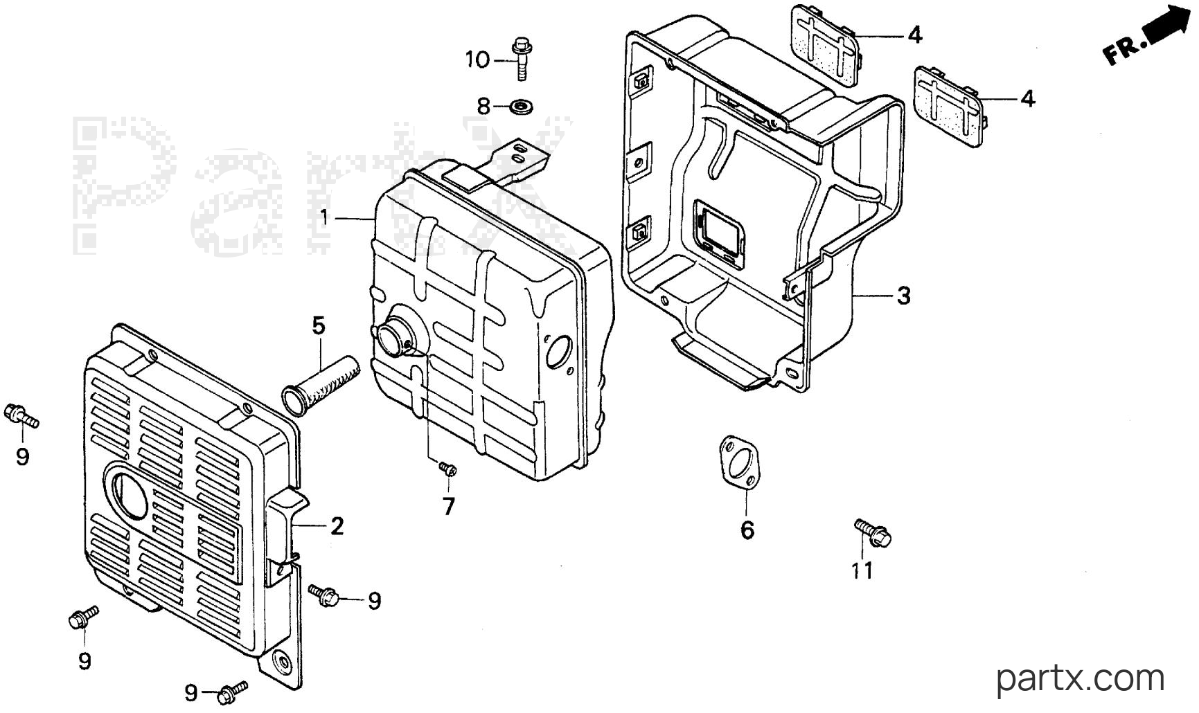 Honda EM5000SX A - EM/EB MUFFLER
