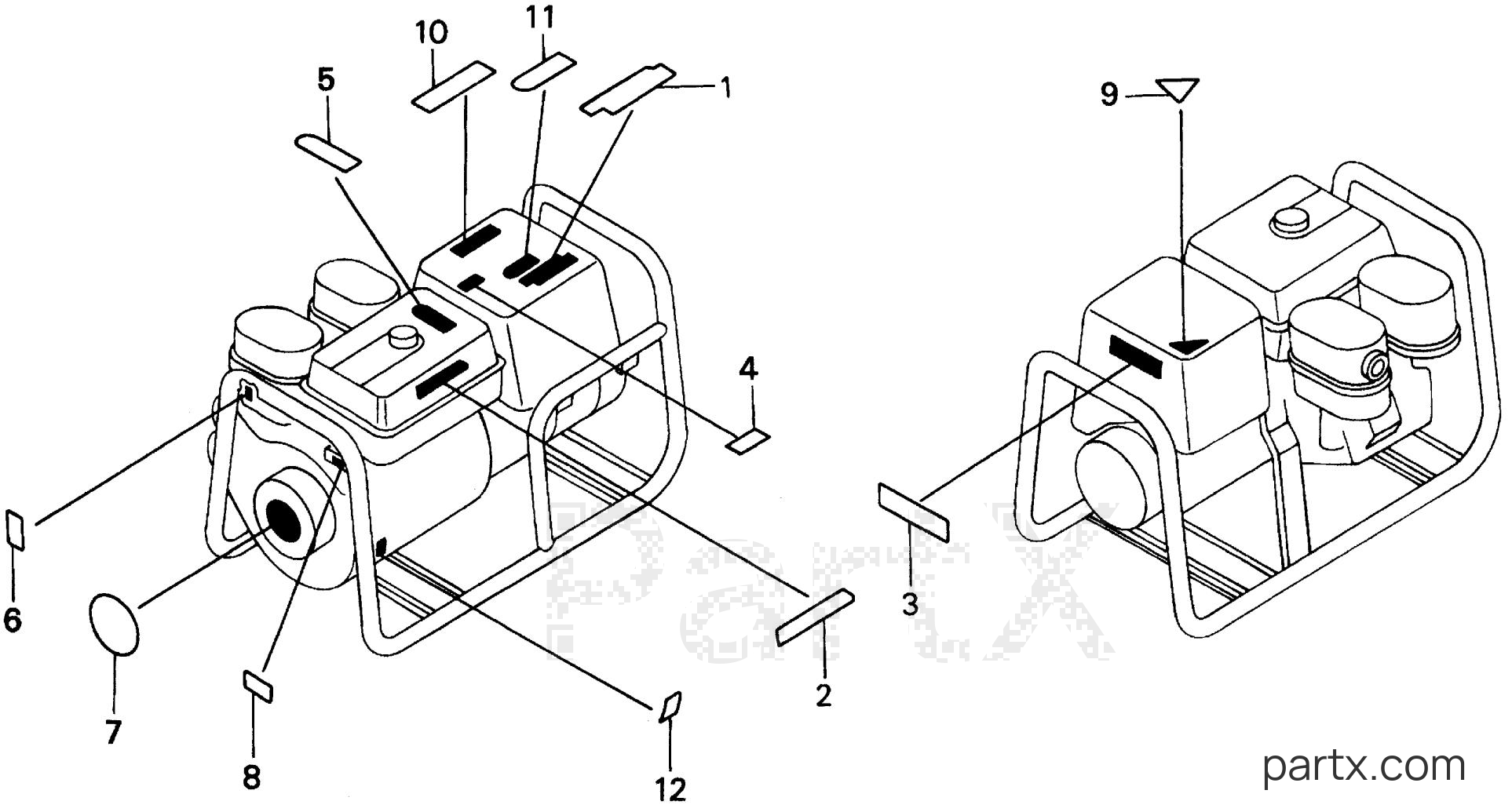 Honda EG5000X A - EG LABEL