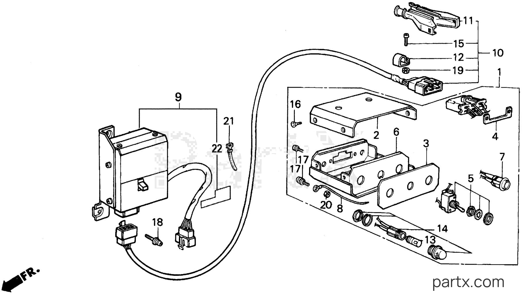 Honda EM5000SX A - EM5000SX REMOTE CONTROL - CABLE