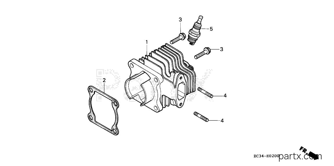 Honda EX350 A - CYLINDER
