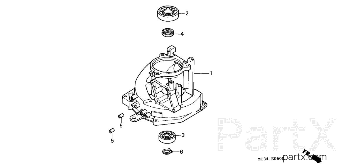 Honda EX350 A - CRANKCASE