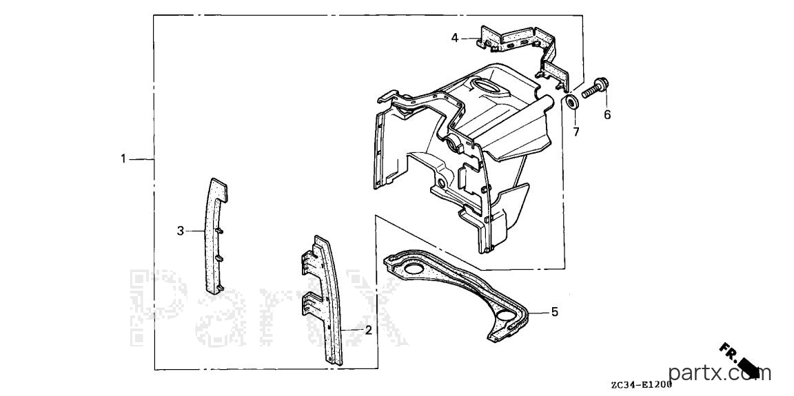 Honda EX350 A - SHROUD