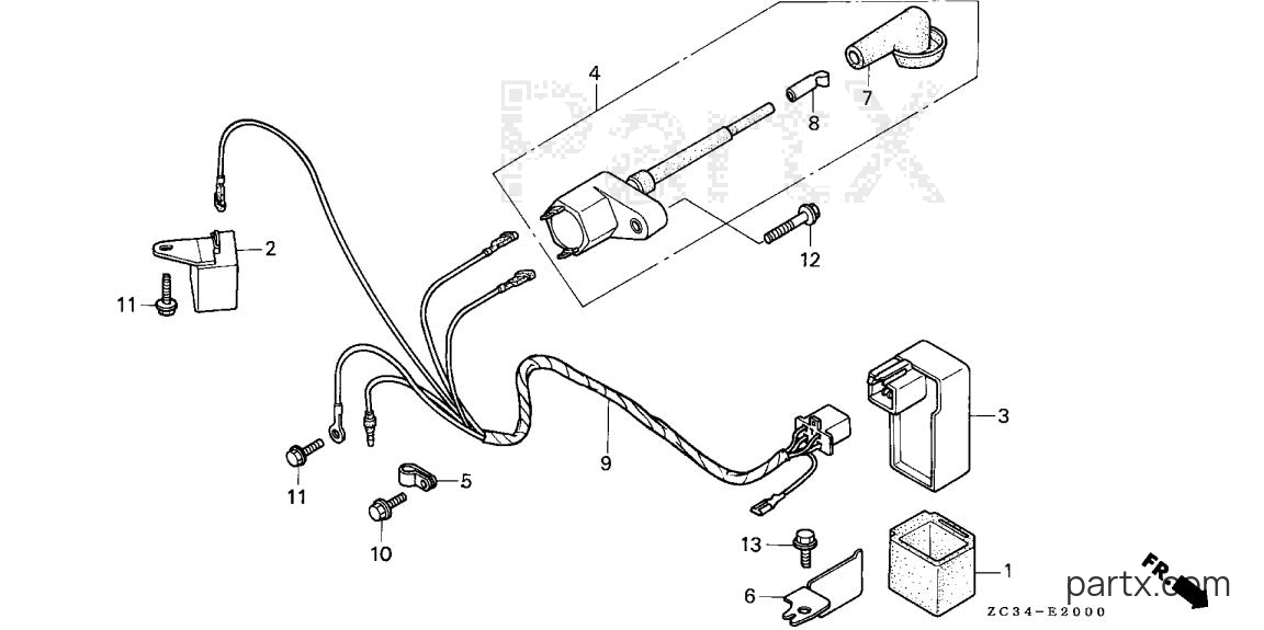 Honda EX350 A - IGNITION COIL