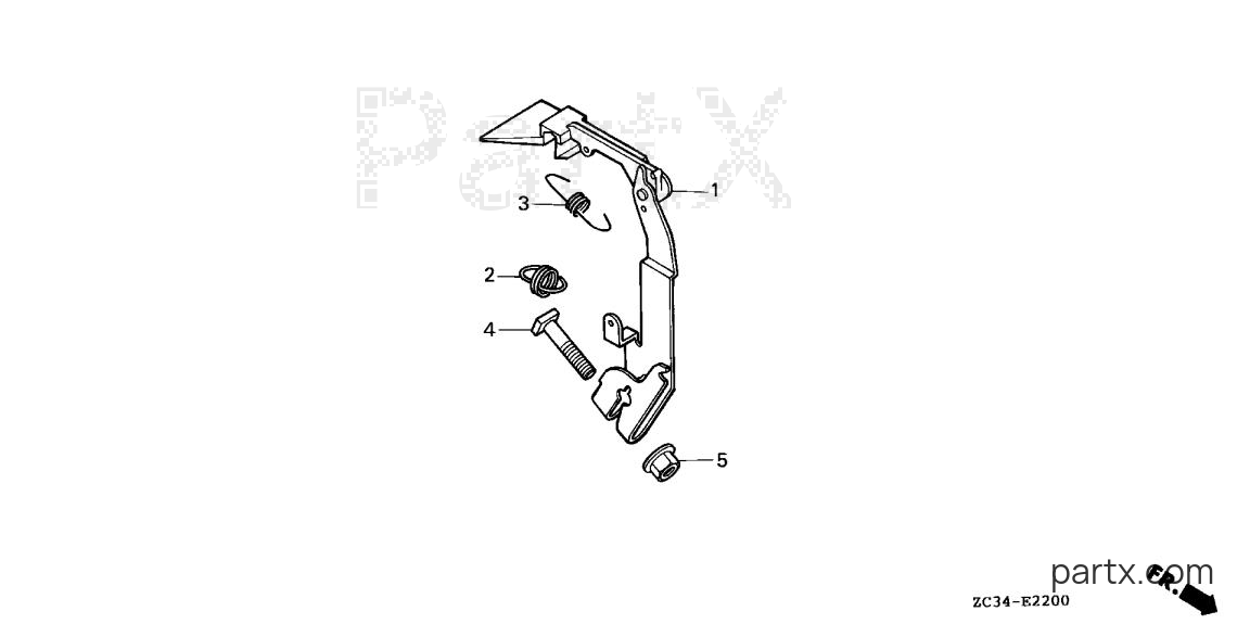Honda EX350 A - GOVERNOR ARM