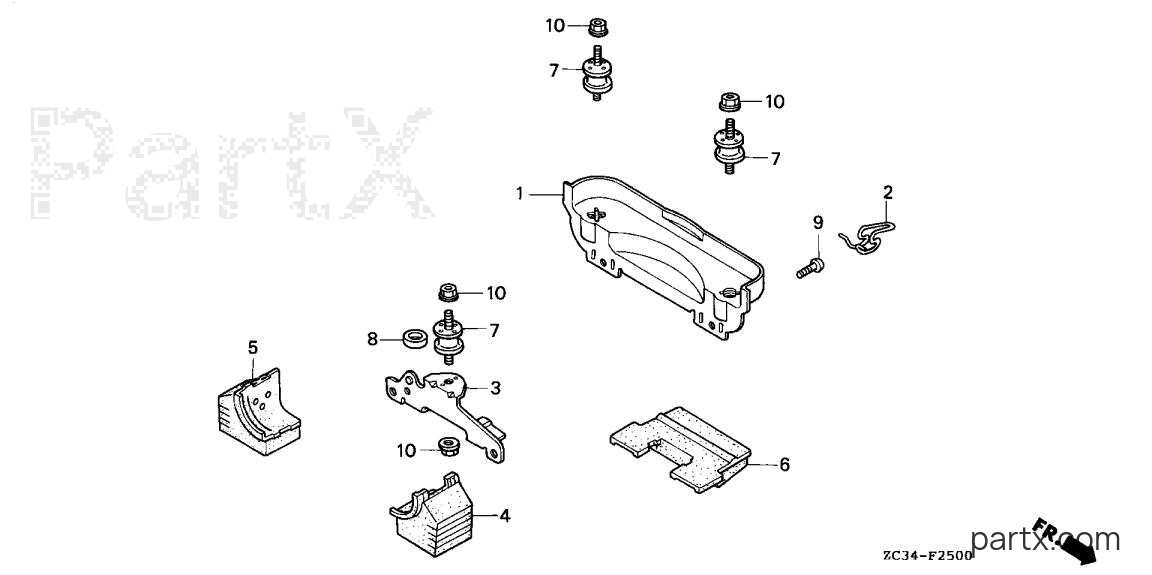 Honda EX350 A - ENGINE MOUNTING BRACKET