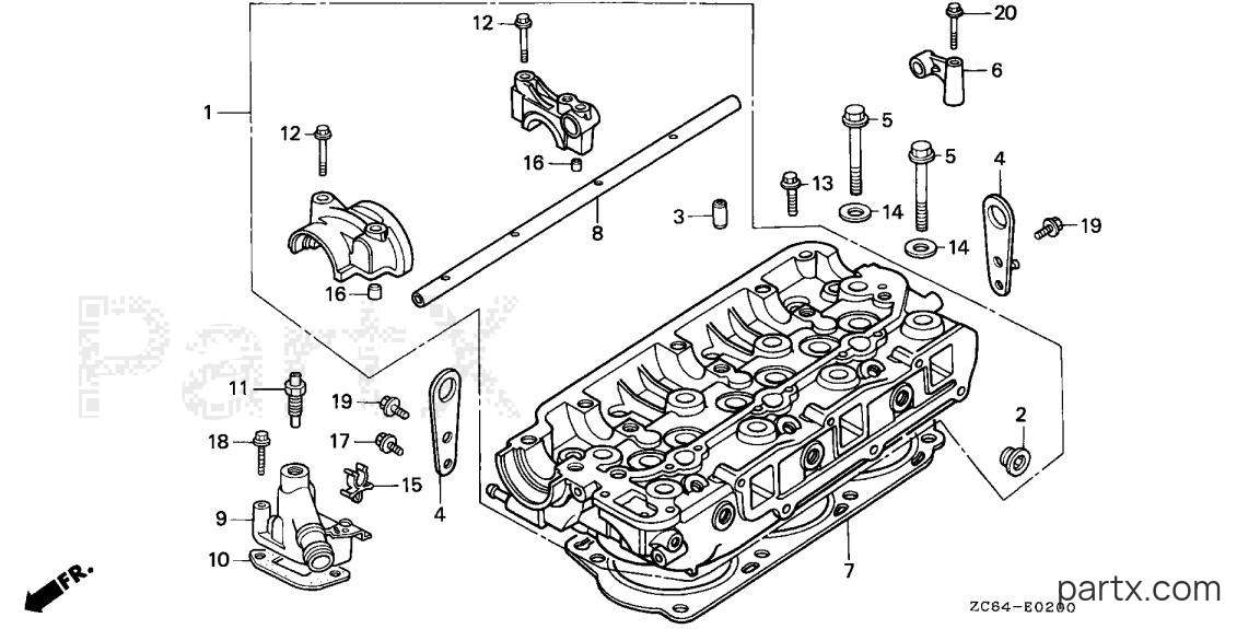 Honda EB12D AG - CYLINDER HEAD