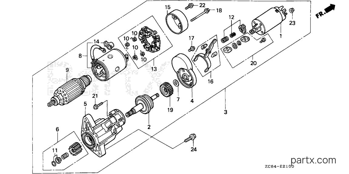 Honda EB12D AG - STARTER MOTOR