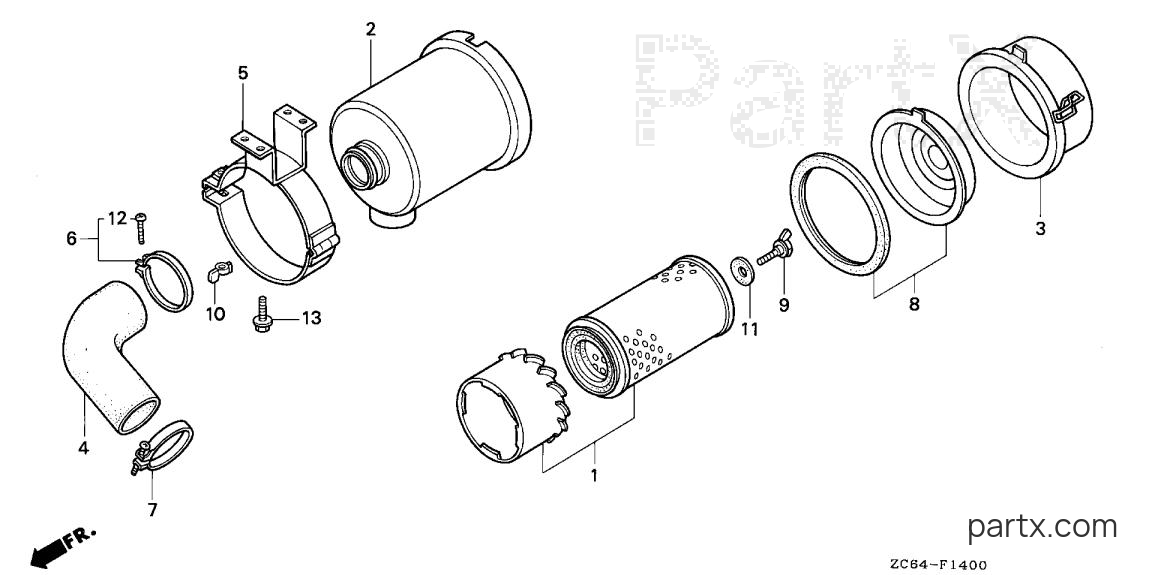 Honda EB12D A - AIR CLEANER