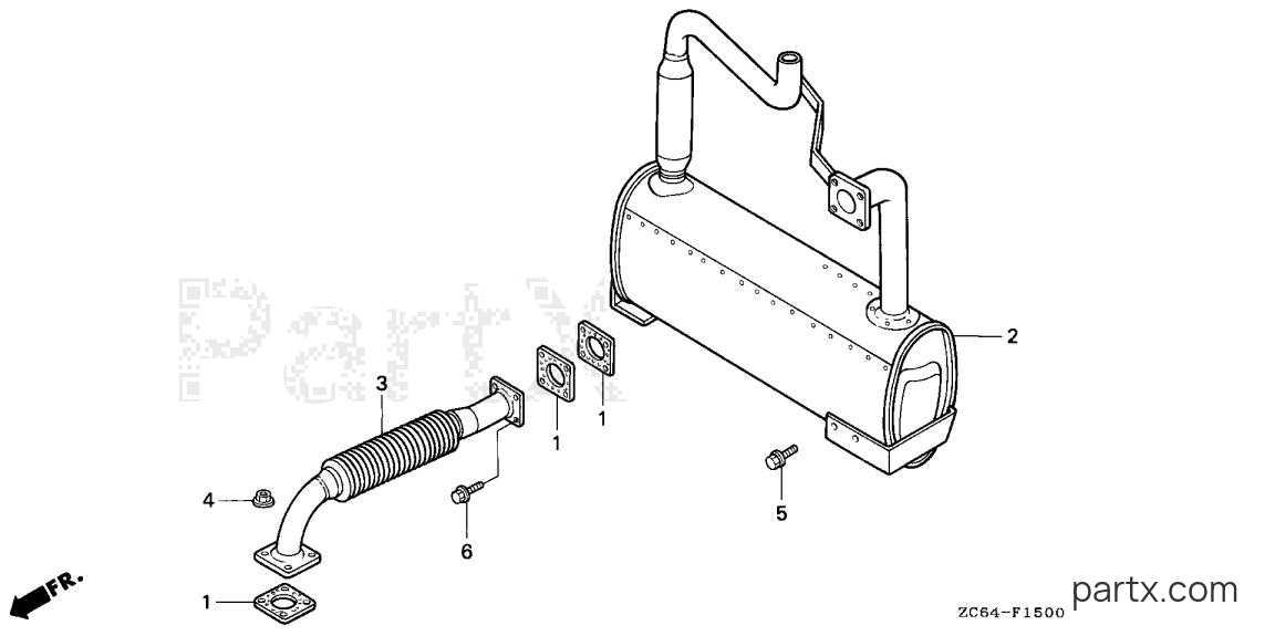 Honda EB12D A - MUFFLER