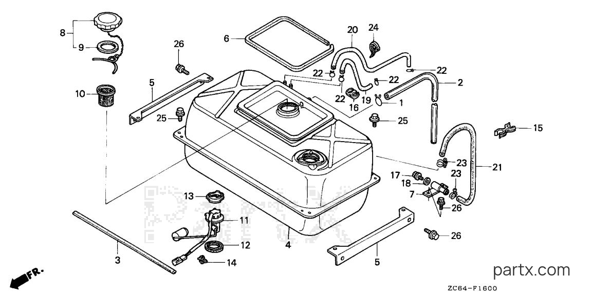 Honda EB12D AG - FUEL TANK
