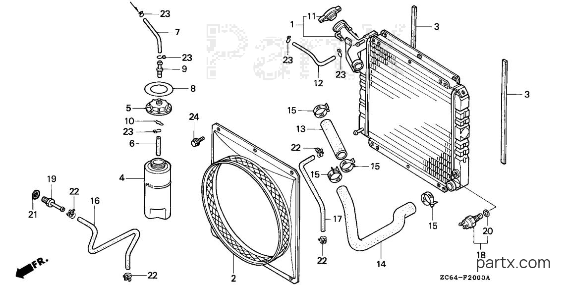 Honda EB12D AG - RADIATOR