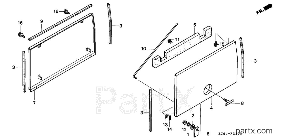 Honda EB12D A - SIDE COVER