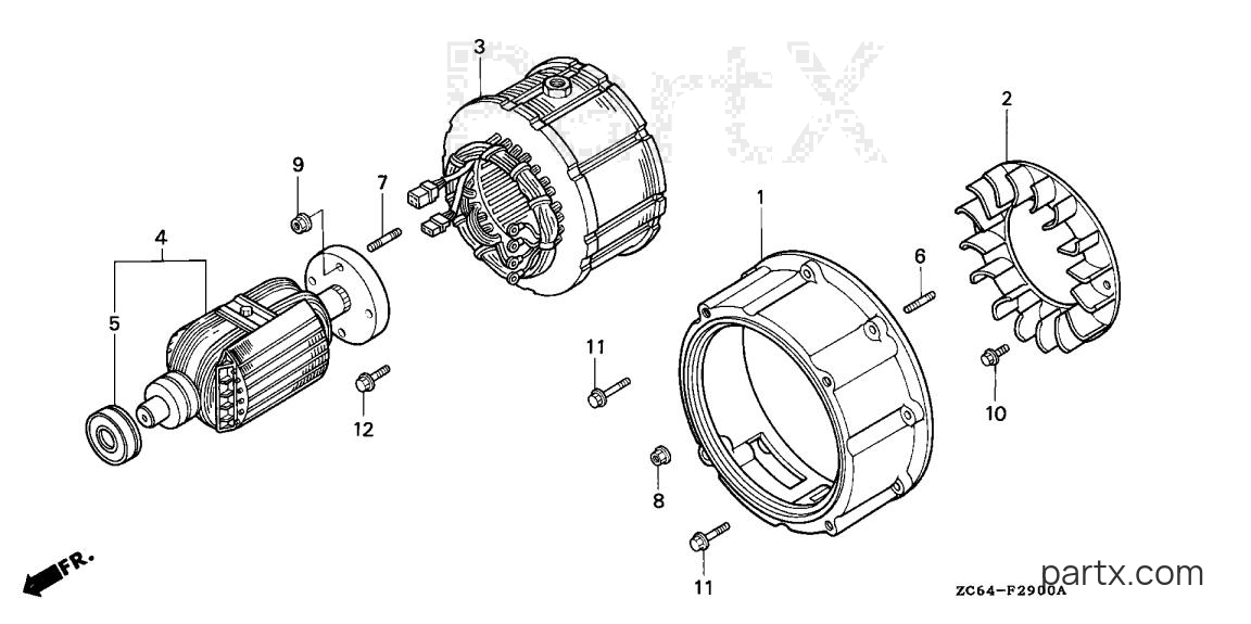 Honda EB12D AG - FRONT HOUSING - ROTOR