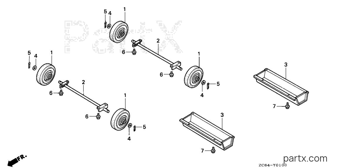 Honda EB12D A - WHEEL - STAND
