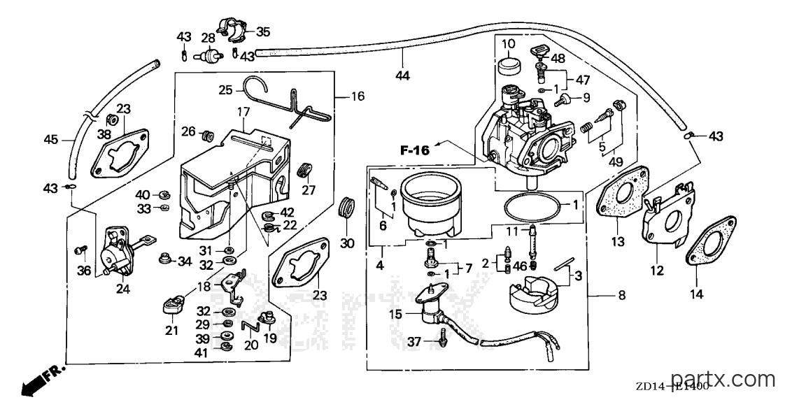 Honda EB6500SX A - CARBURETOR