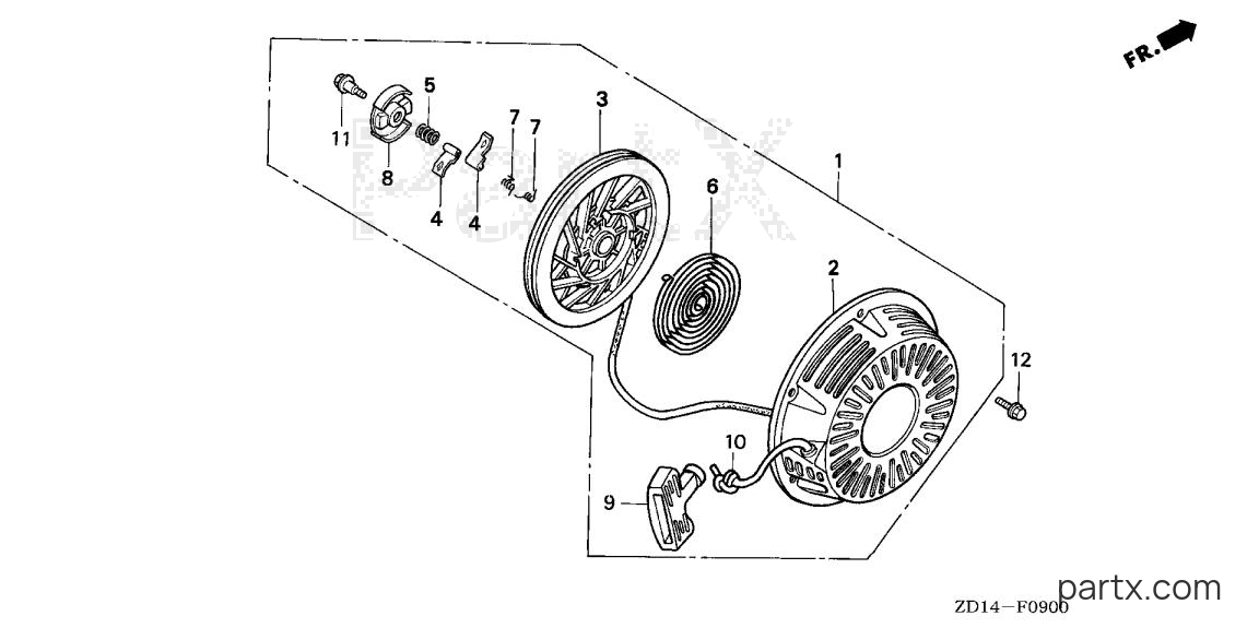 Honda EB6500SX A - RECOIL STARTER (2)