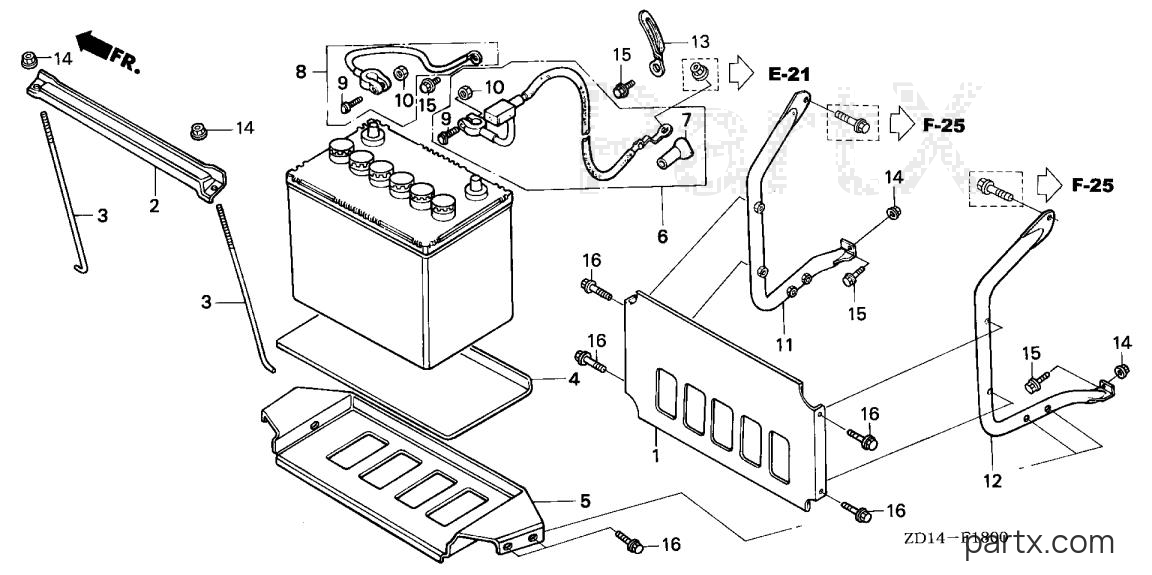 Honda EB6500SX A - BATTERY