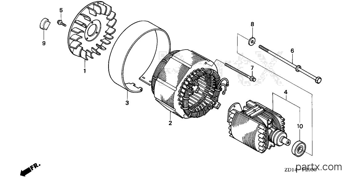 Honda EB6500SX A - ROTOR - STATOR