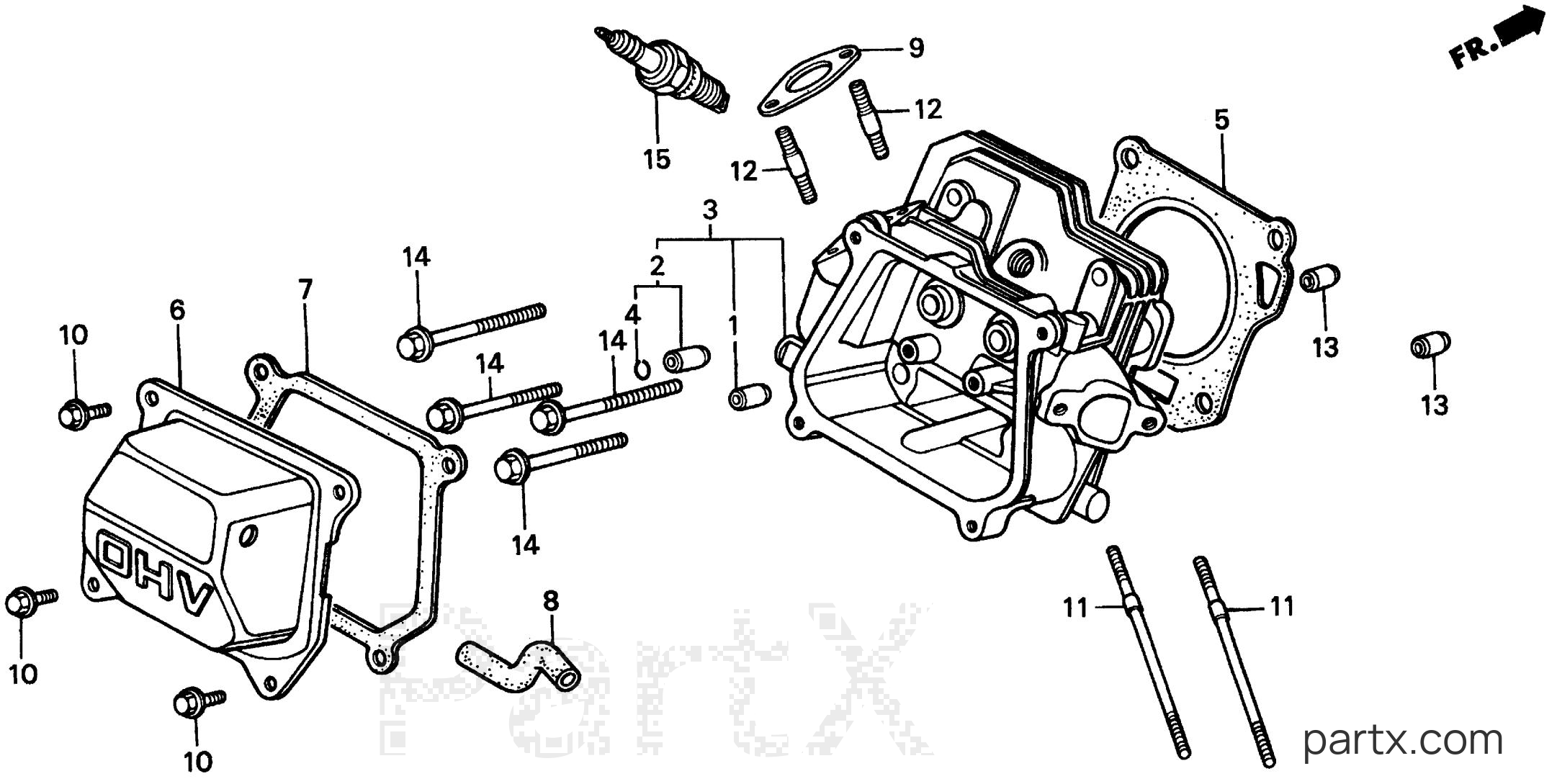 Honda EZ1400 A - CYLINDER HEAD