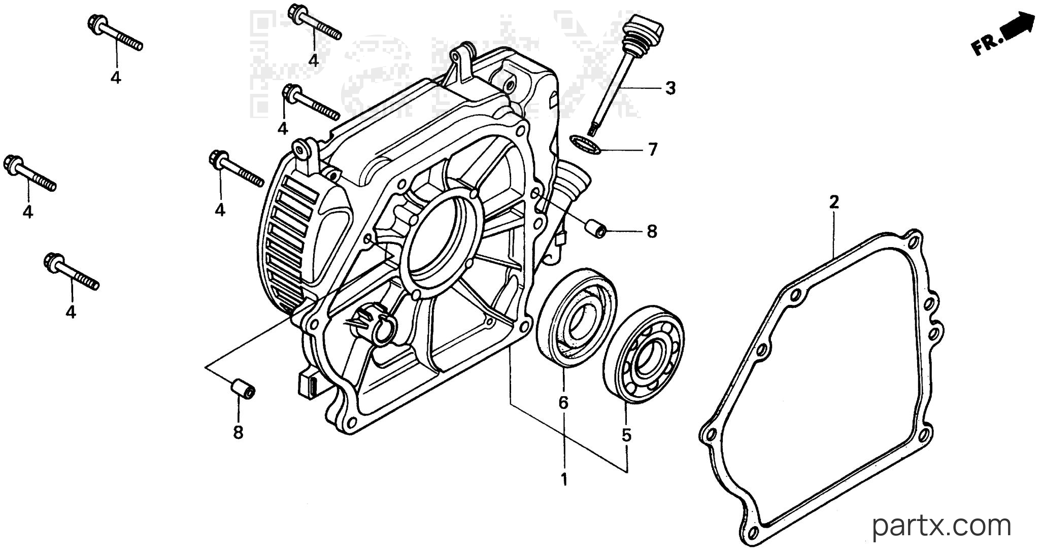 Honda EZ1400 A - CRANKCASE COVER