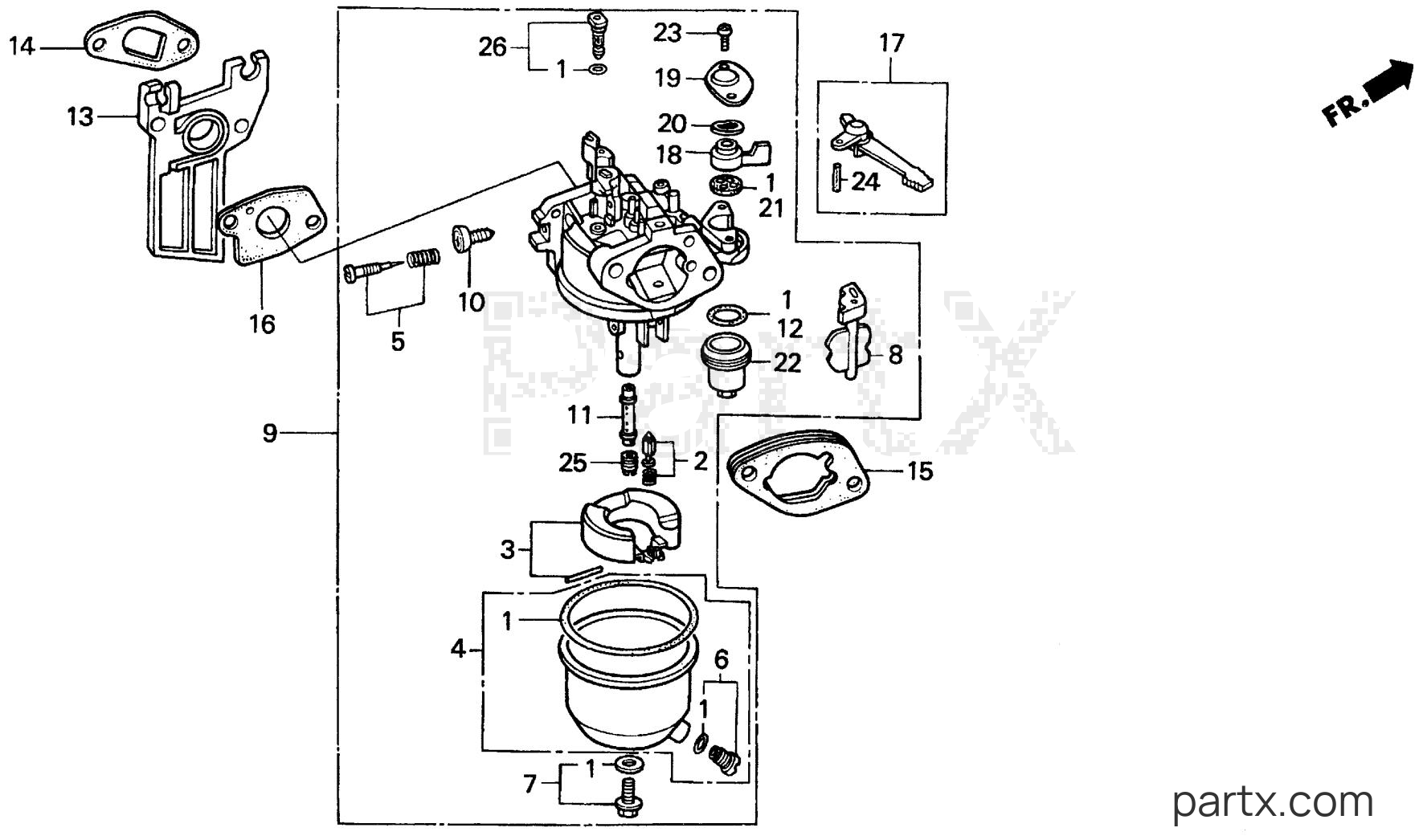 Honda EZ2500 A - CARBURETOR
