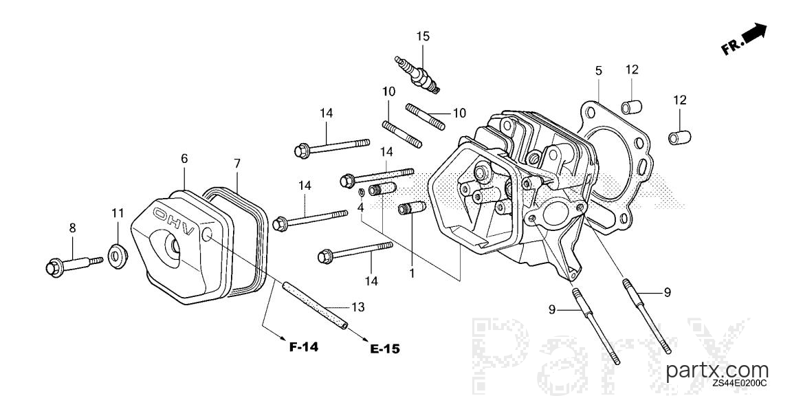 Honda EZ3500 A - CYLINDER HEAD