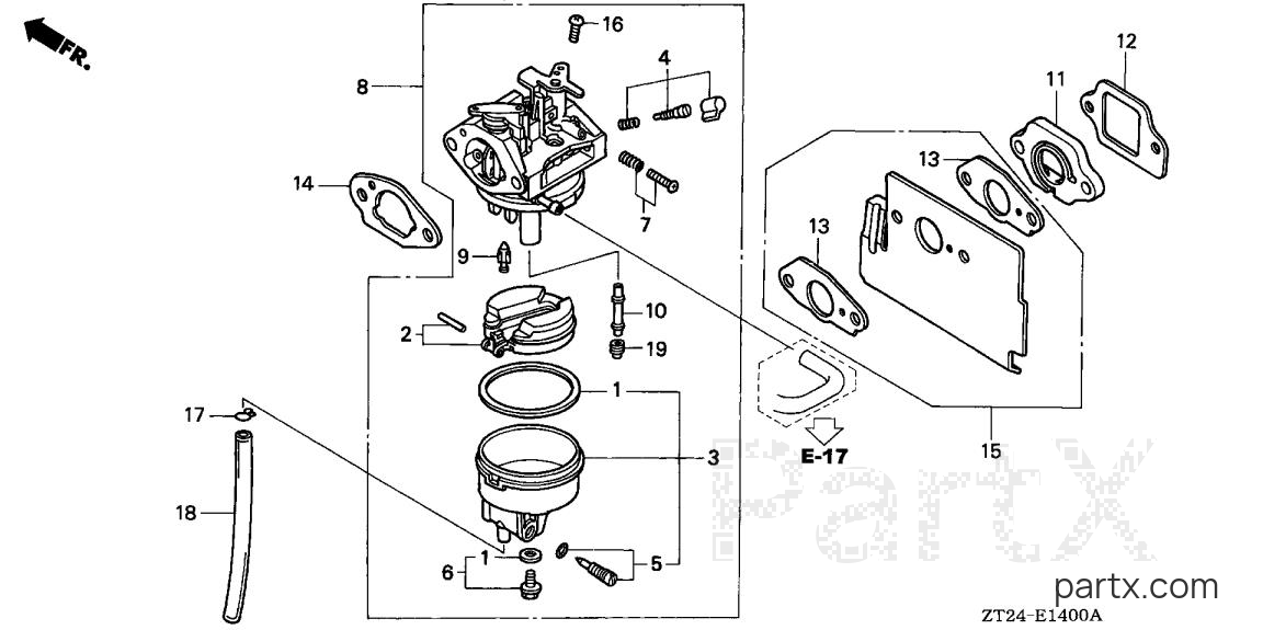 Honda EN2000 AL - CARBURETOR