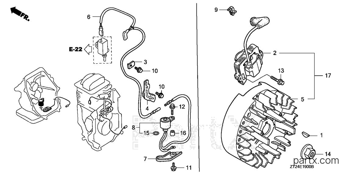 Honda EN2500 A - FLYWHEEL