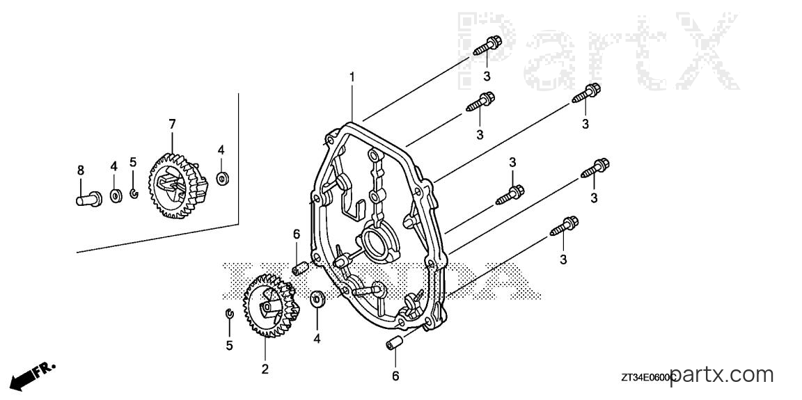 Honda EU1000I A - CRANKCASE COVER